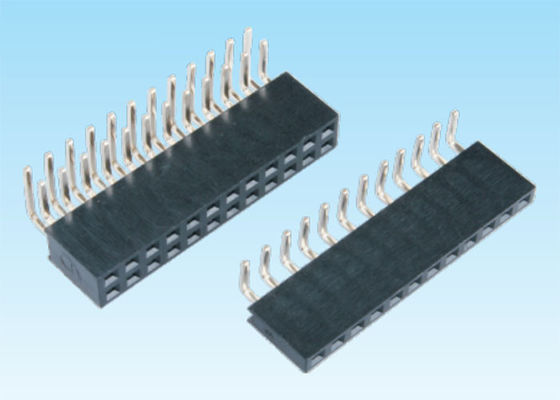 Single / Dual Row Female Header Connector DIP 90° Type 2A Current Rating