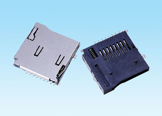 T Flash Memory Card Connector SMT 9 Pin Push Type Double Shrapnel External Welding
