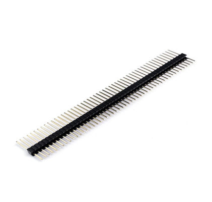 40 Pin Header  1.27mm pitch  Single Row  180° DIP Black ROHS  pin header socket