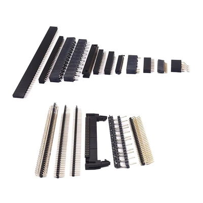 Manufacturer's 90 Degree Bent Pin Header Female Header1.0~1.27~2.54 Pitch Single Row Double Board Board Mezzanine Connectors