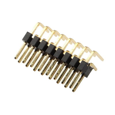 Pin header connector double Row Curved Needle Row 2.54 Spacing Gold Plated Heat Resistant PCB