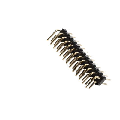 Pin header connector double Row Curved Needle Row 2.54 Spacing Gold Plated Heat Resistant PCB
