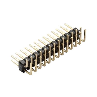 Pin header connector double Row Curved Needle Row 2.54 Spacing Gold Plated Heat Resistant PCB
