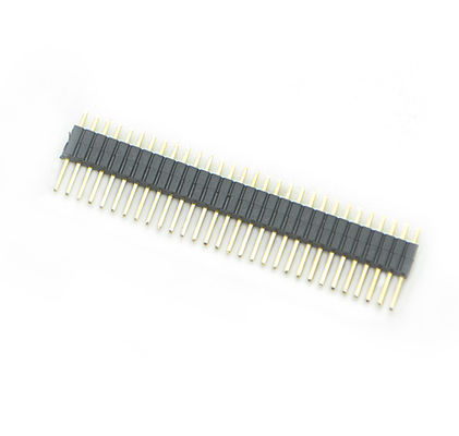 40 Pin Header  1.27mm pitch  Single Row  180° DIP Black ROHS  pin header socket