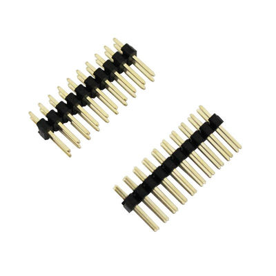 Dalee 2.0*2.54mm Pcb Header Connector Double Plastic Dual row  180° DIP PA9T Brass H=2.54