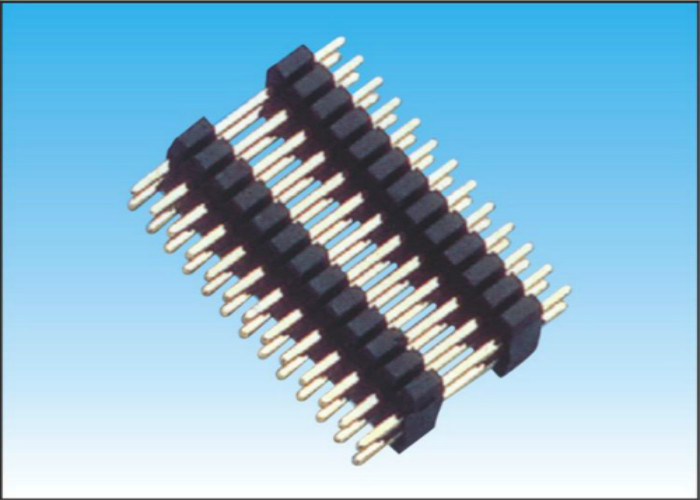 DIP Type Pin Header Connector 2 - 50 Pin Copper Alloy Contact Materials